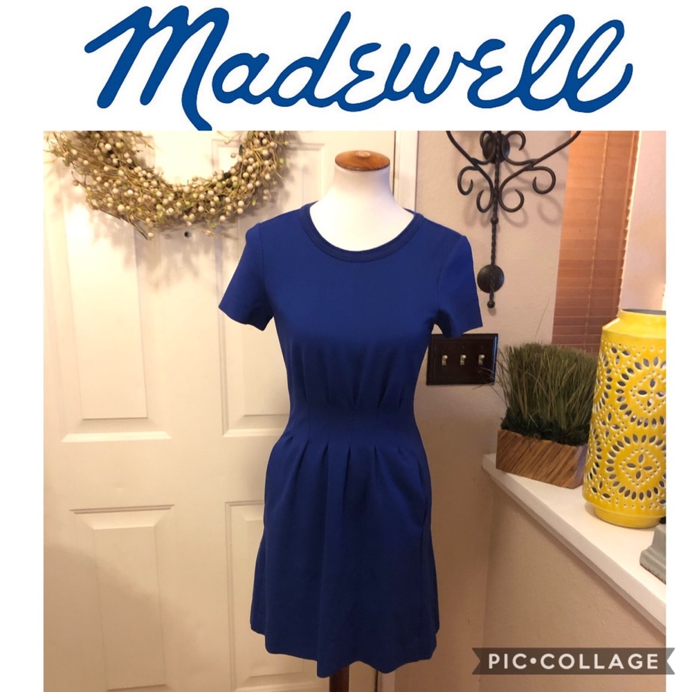 Beautiful MadeWell Royal Blue Pocketed Midi Dress